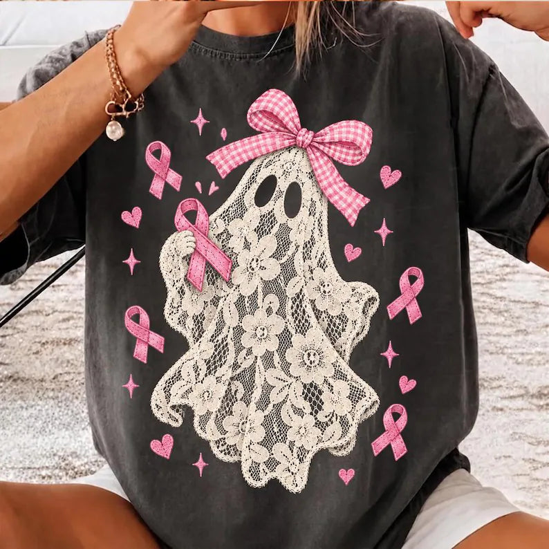 Pink Ribbon Ghostie