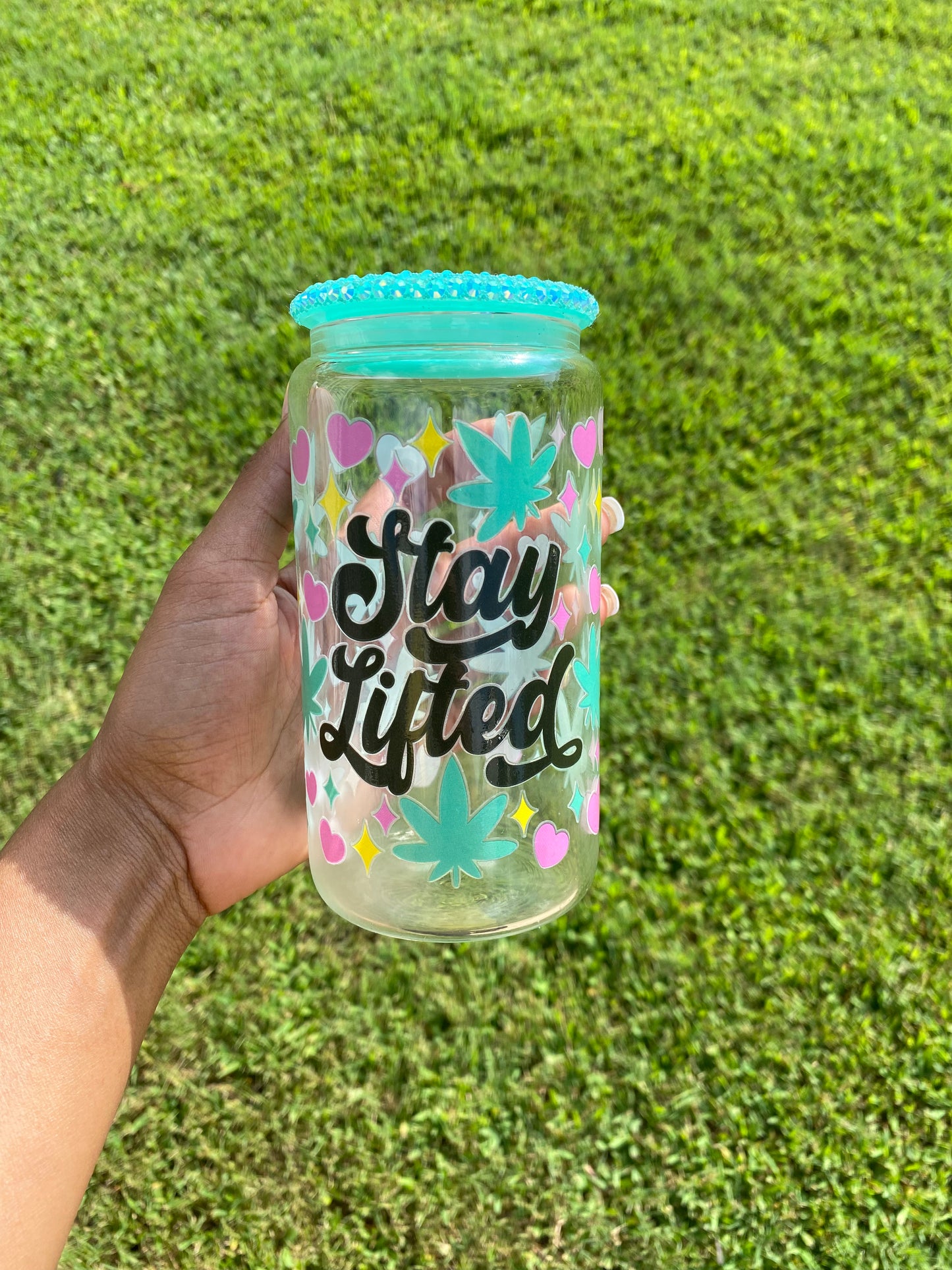 Stay Lifted w/ Rhinestone Lid