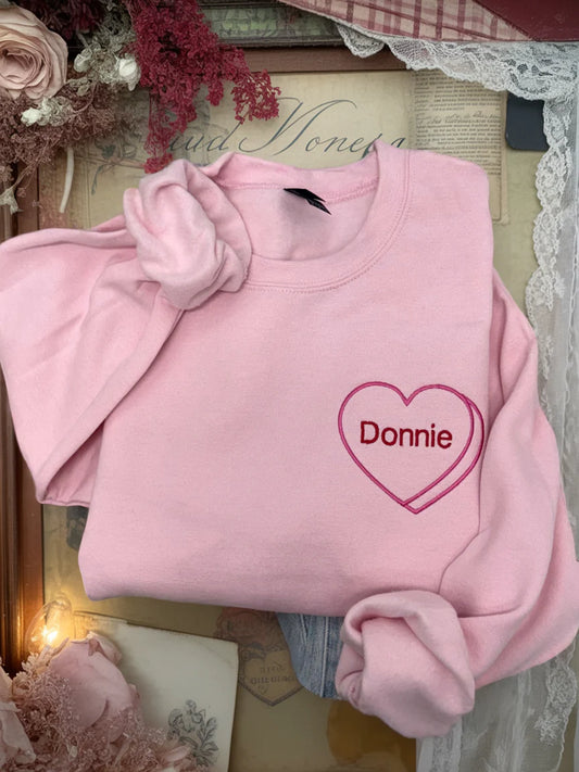 Embroidered V Time Name